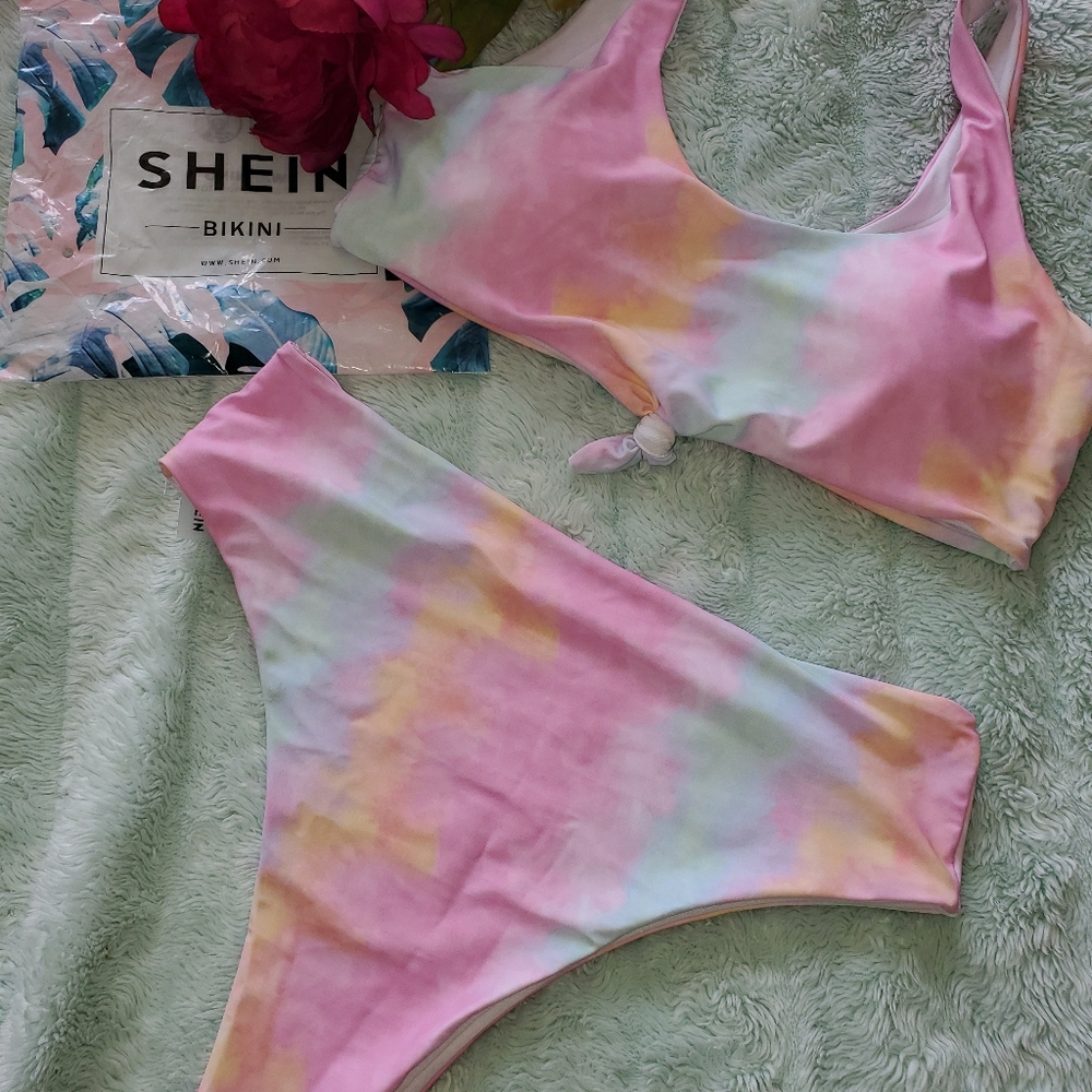 High-waisted Tie Dye Swimsuit